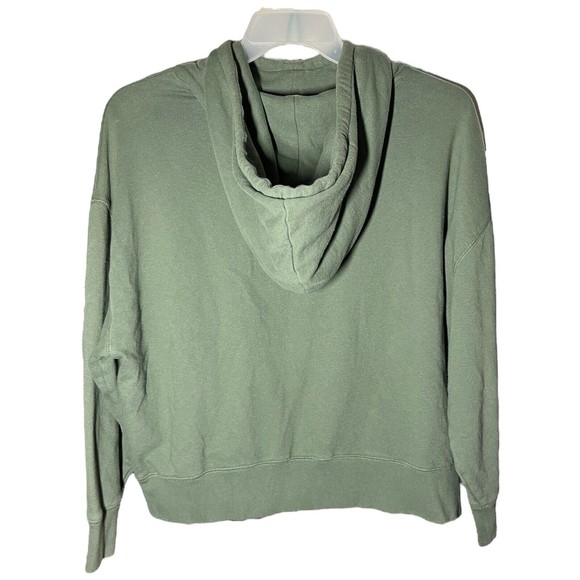 Gap Hoodie High Collard Green Hooded Sweater Front Pockets Women’s Size Large - Picture 2 of 5